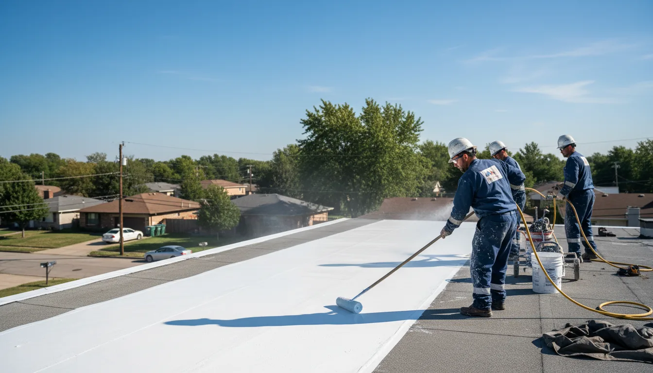 Commercial roof coating in Foxboro, MA near me